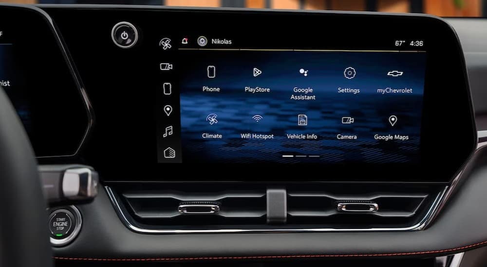 Infotainment screen in a 2026 Chevy Equinox.