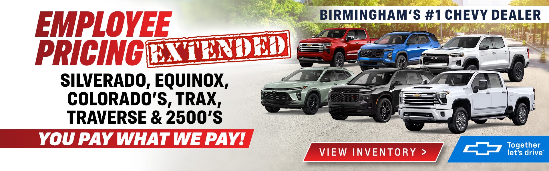 Employee Pricing Extended