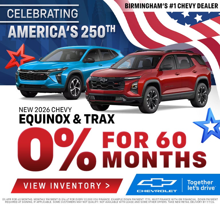 2026 Equinox and Trax... 0% APR for 60 month