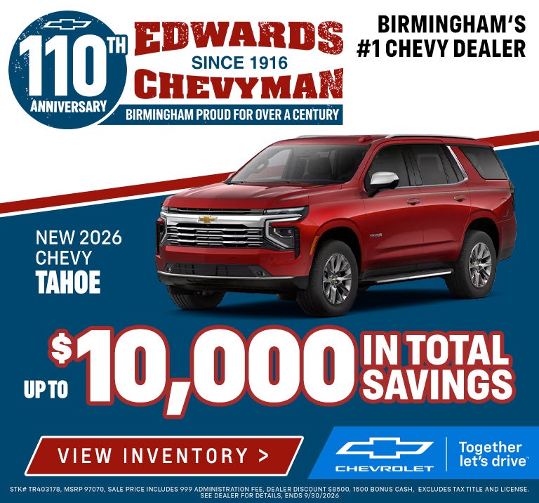 2026 Tahoe $10000 in total savings
