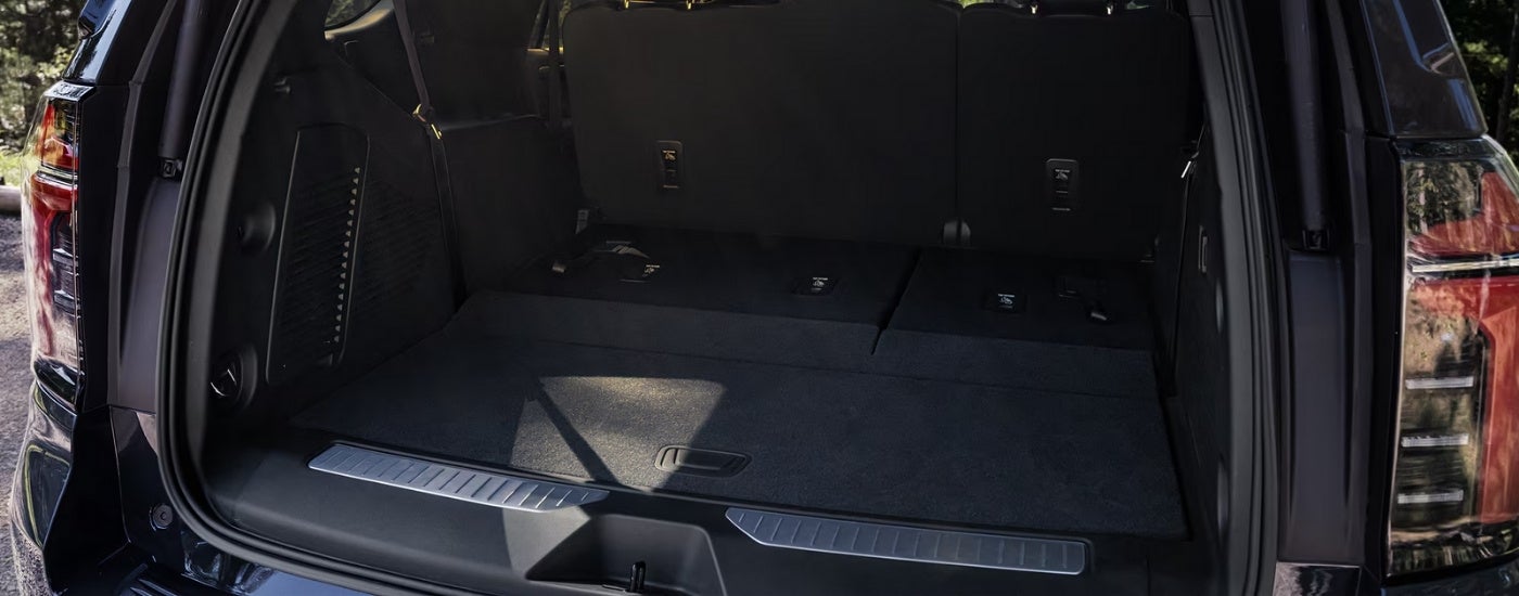 Trunk of a black 2026 Chevy Tahoe Z71